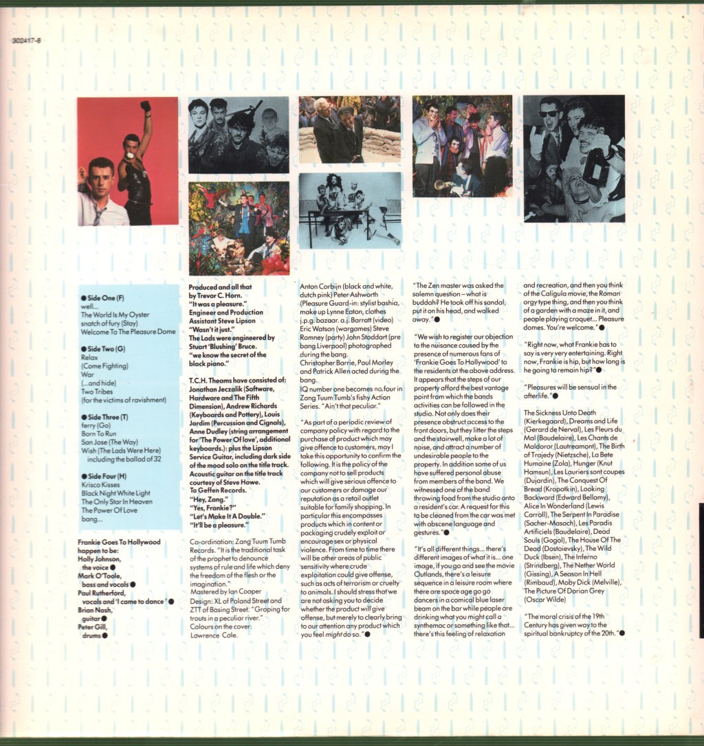 Frankie Goes To Hollywood - Welcome To The Pleasuredome - Double Lp