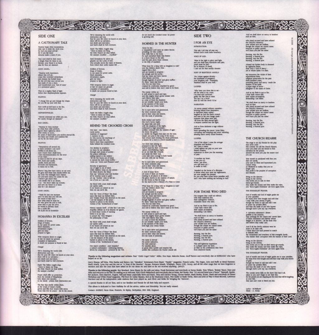 Sabbat - History Of A Time To Come - Lp
