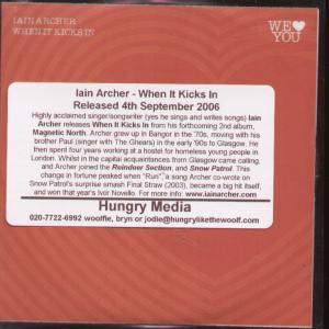 Iain Archer - When It Kicks In - Cdr
