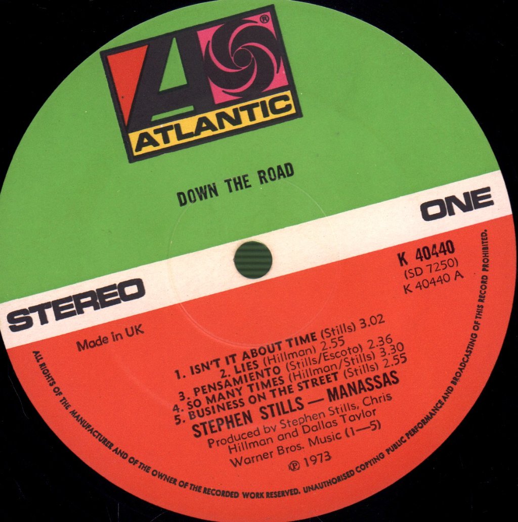 Stephen Stills Manassas - Down The Road - Lp