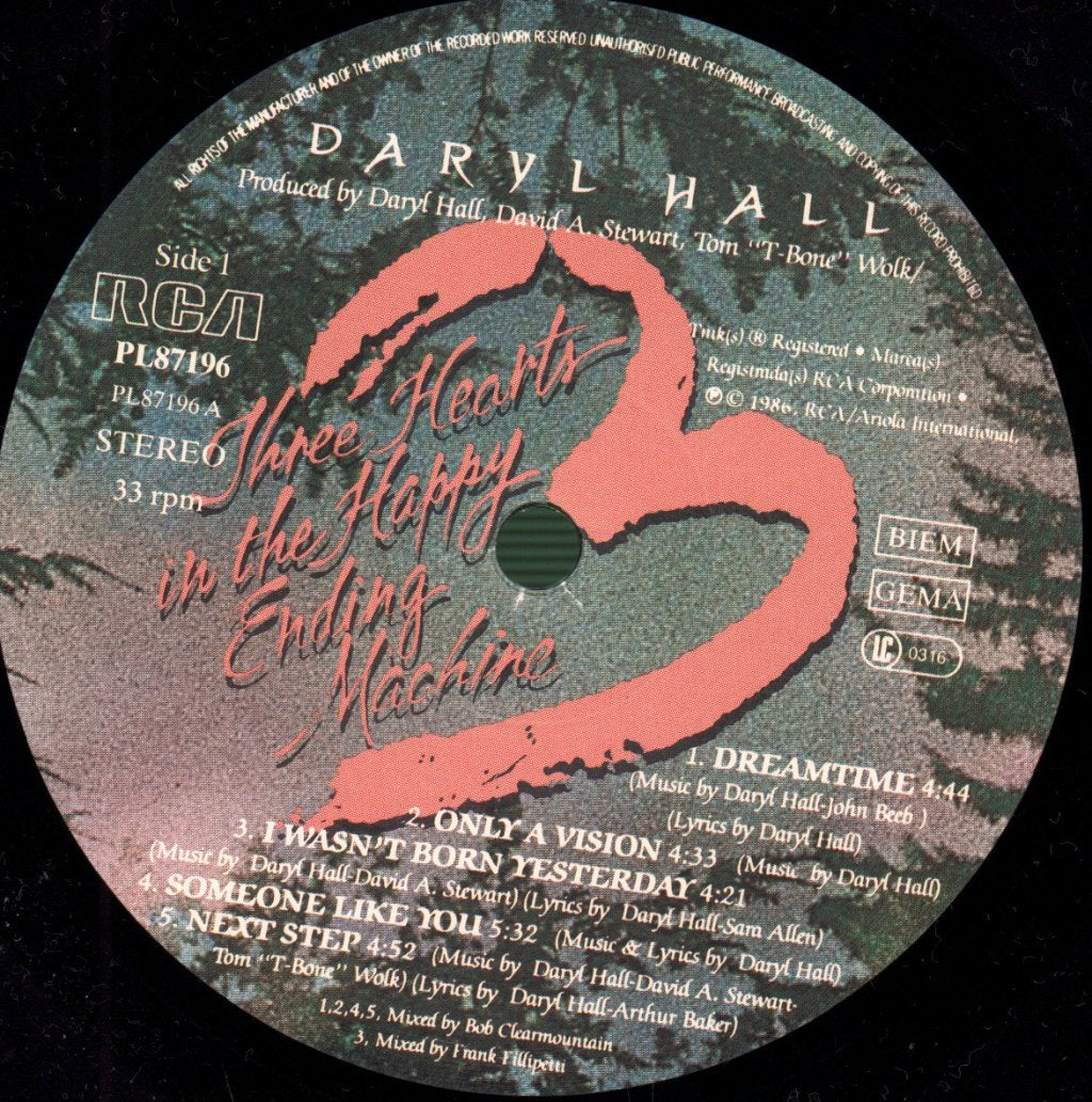 Daryl Hall - Three Hearts In The Happy Ending Machine - Lp