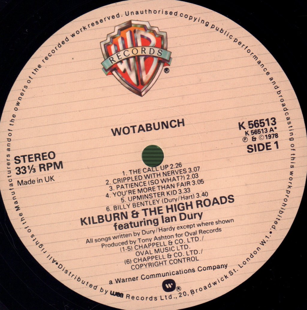 Kilburn And The High Roads feat. Ian Dury - Wotabunch! - Lp