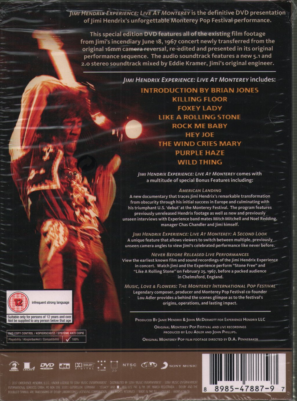 Jimi Hendrix Experience - Live At Monterey - Dvd