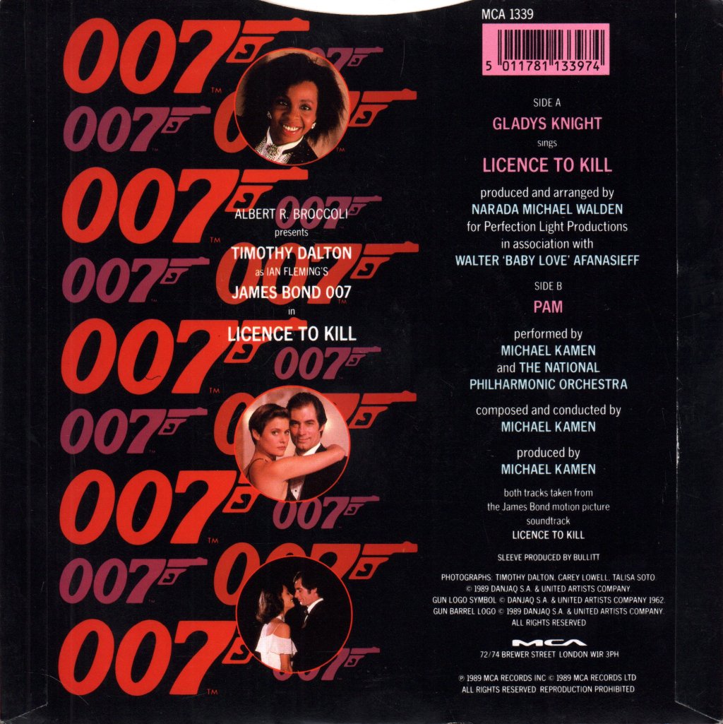 Gladys Knight - Licence To Kill - 7 Inch