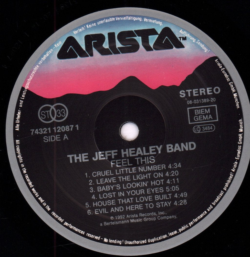 Jeff Healey Band - Feel This - Lp