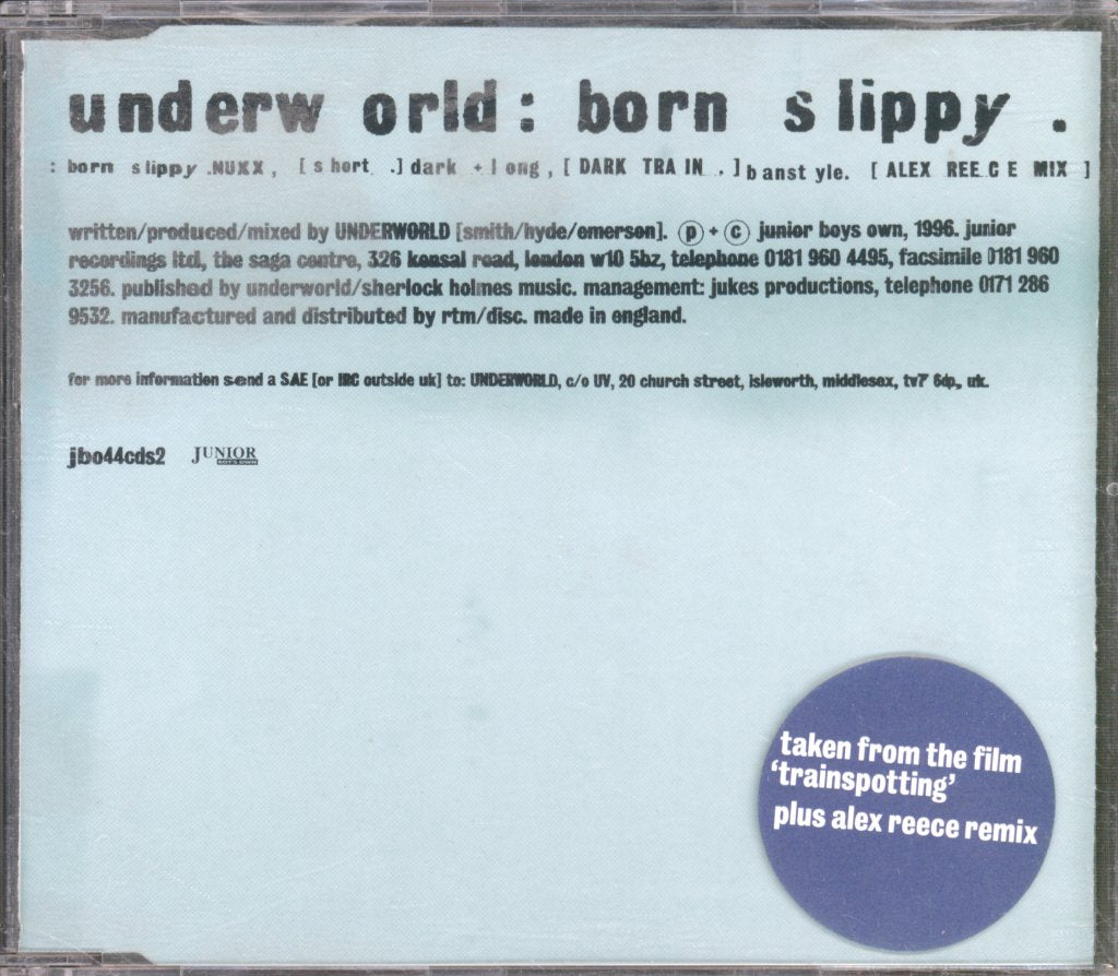 Underworld - Born Slippy .NUXX (Short) - Cd