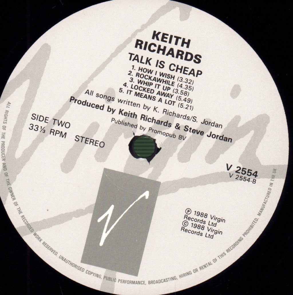 Keith Richards - Talk Is Cheap - Lp