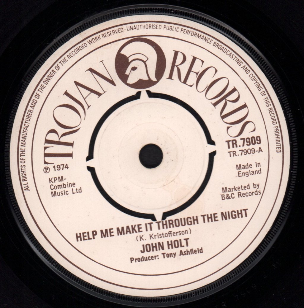 John Holt - Help Me Make It Through The Night - 7 Inch