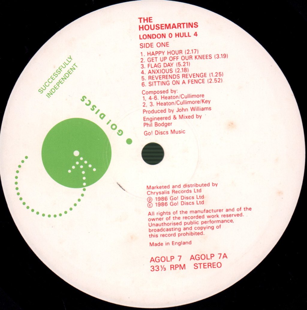 Housemartins - London 0 Hull 4 - Lp