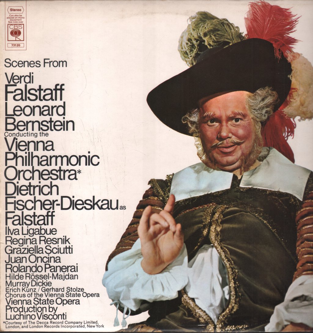 Dietrich Fischer-Dieskau / Leonard Bernstein / Vienna Philharmonic - Scenes From Verdi - Falstaff - Lp