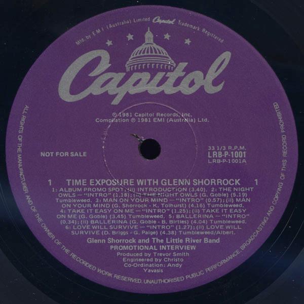 Little River Band - Time Exposure With Glenn Shorrock - Lp