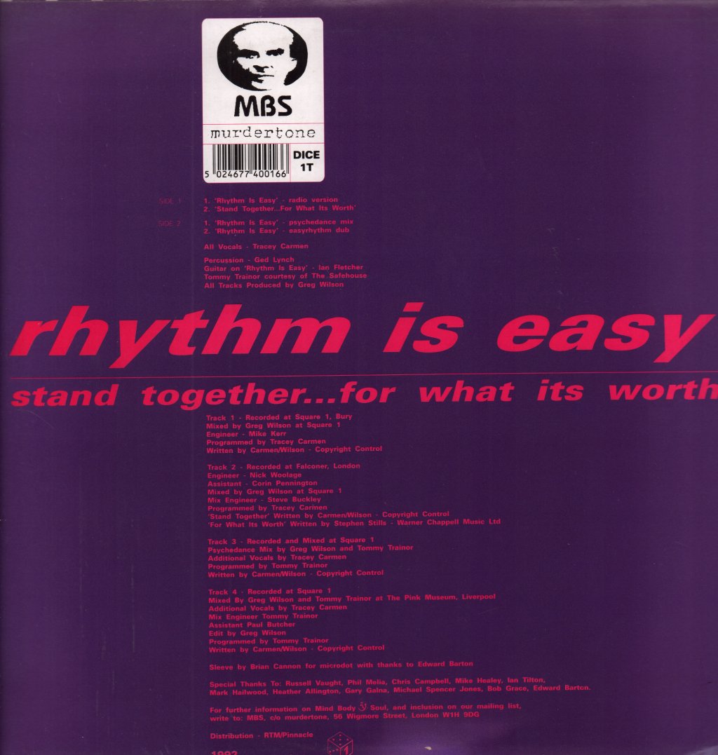 Mbs - Rhythm Is Easy - 12 Inch