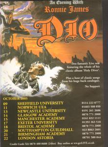Ronnie James Dio - An Evening With - Flyer