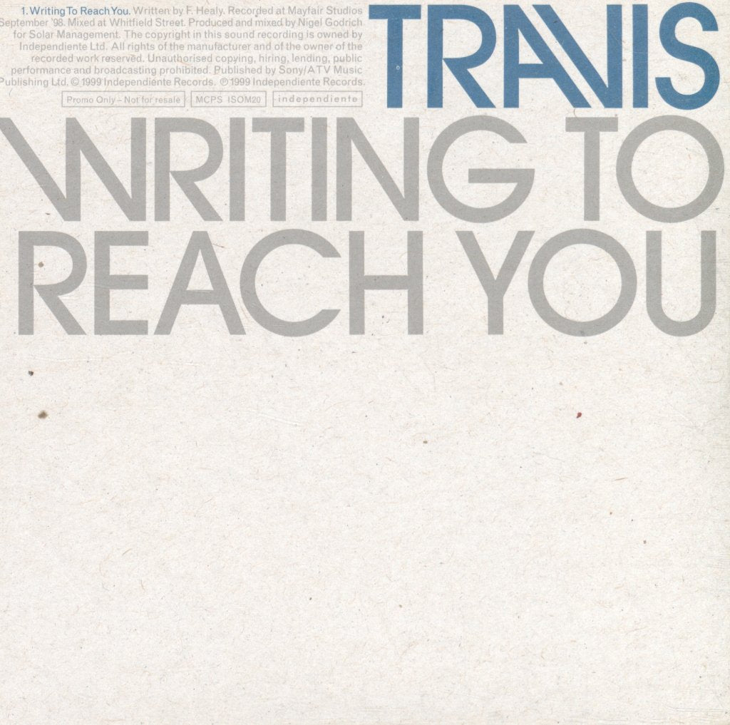Travis - Writing To Reach You - Cd