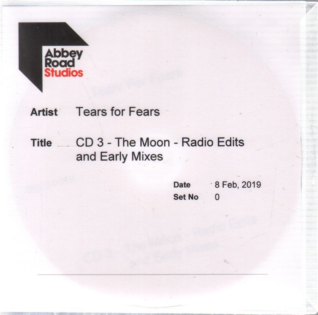Tears For Fears - CD3 - The Moon - Radio Edits and Early Mixes - Cdr
