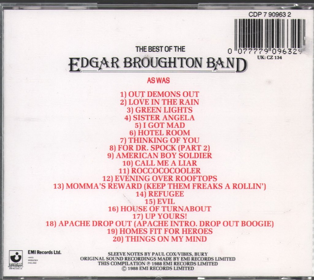 Edgar Broughton Band - As Was - Cd