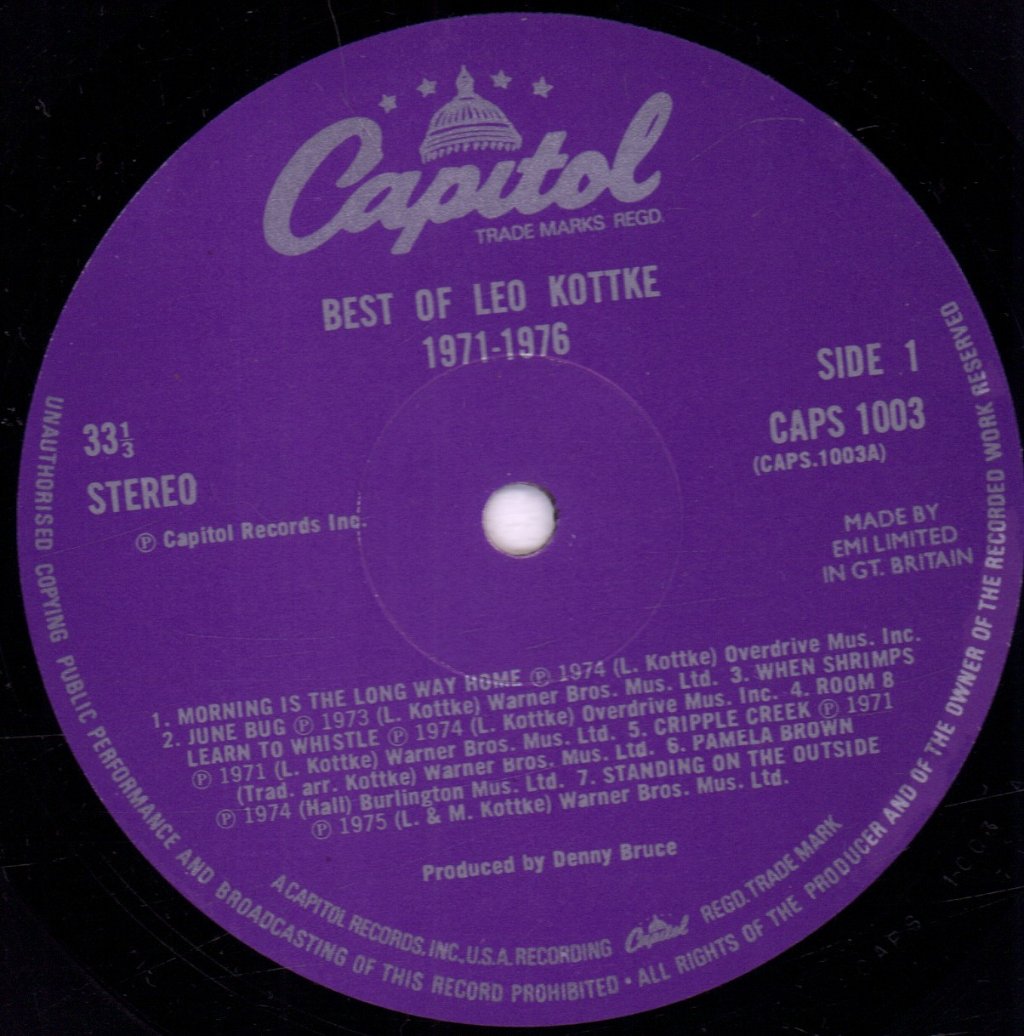 Leo Kottke - Best Of 1971-1976 - Lp