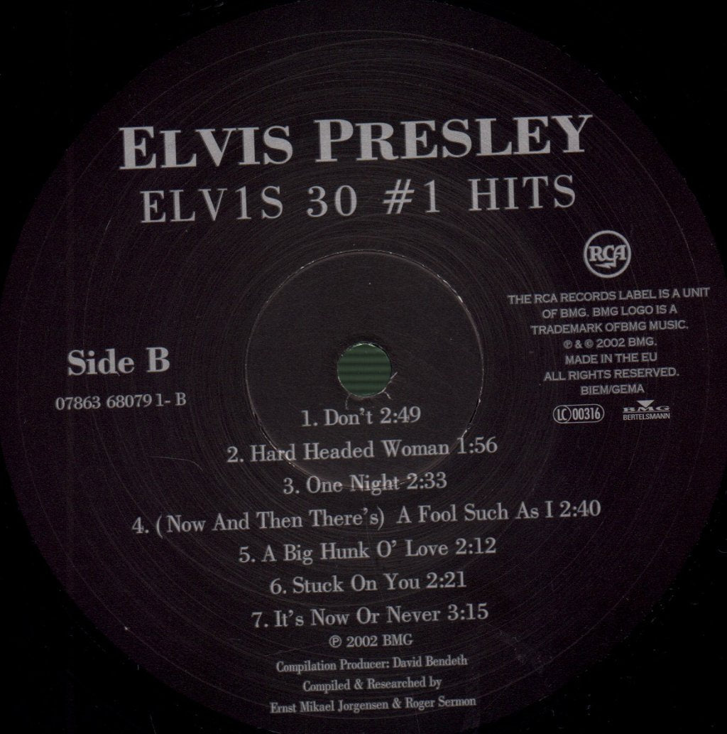 Elvis Presley - 30 #1 Hits - Double Lp