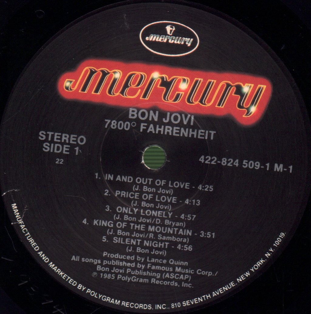 Bon Jovi - 7800° Fahrenheit - Lp