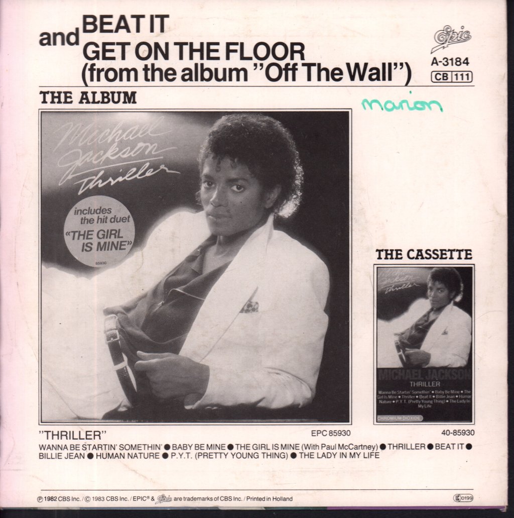 Michael Jackson - Beat It - 7 Inch