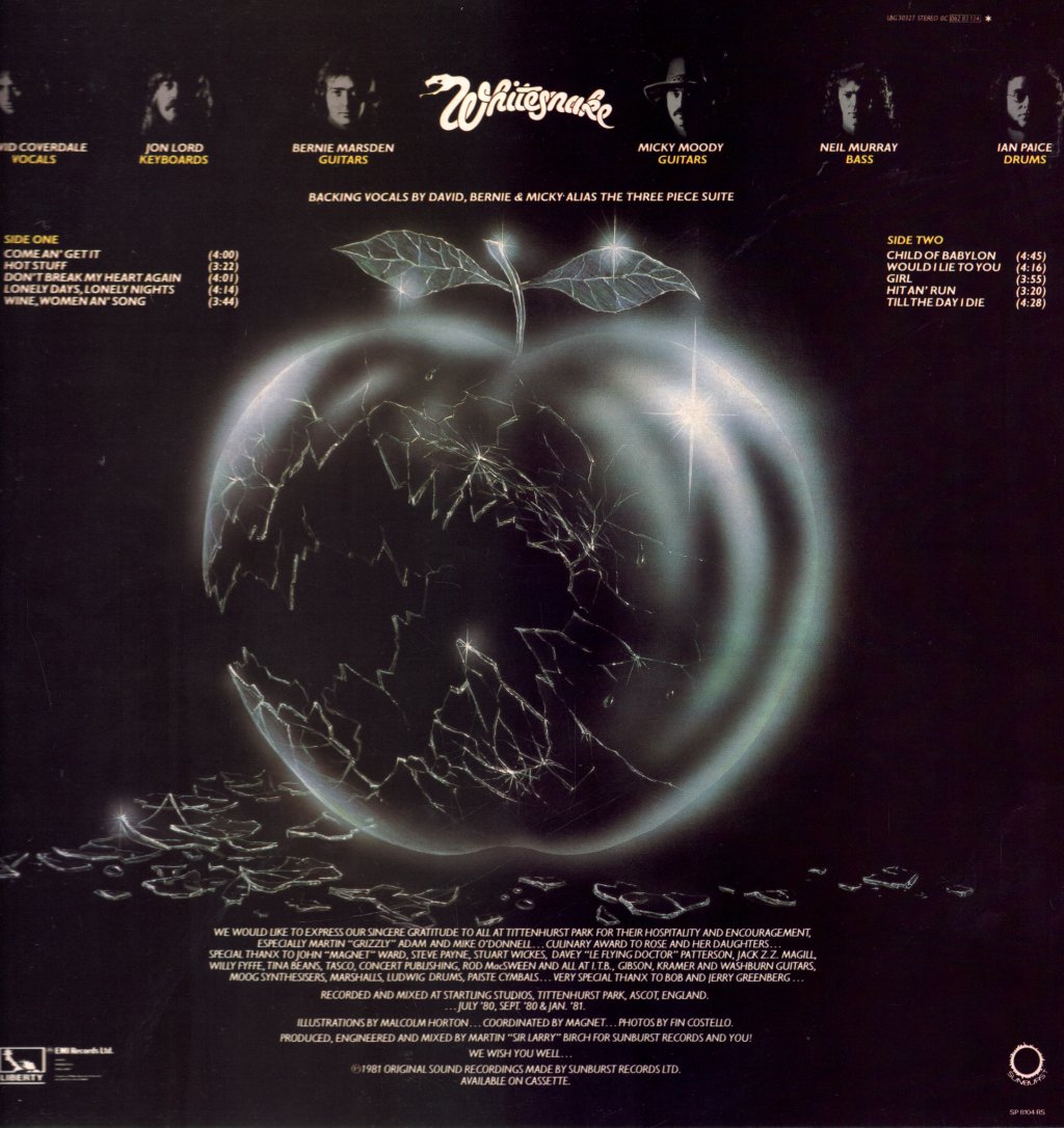 Whitesnake - Come An' Get It - Lp