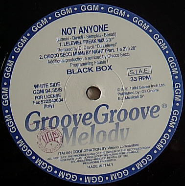 Black Box (90'S Dance Group) - Not Anyone - 12 Inch