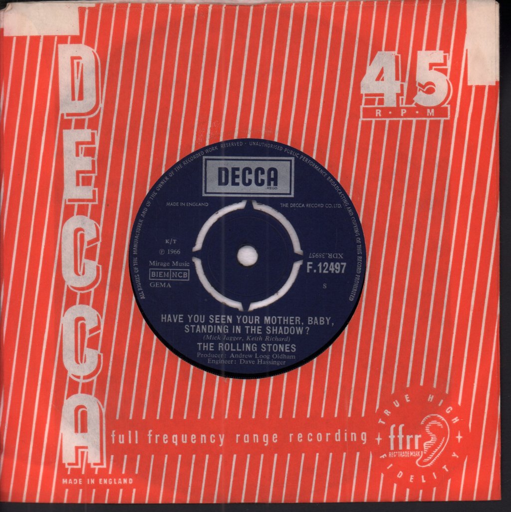 Rolling Stones - Have You Seen Your Mother - 7 Inch