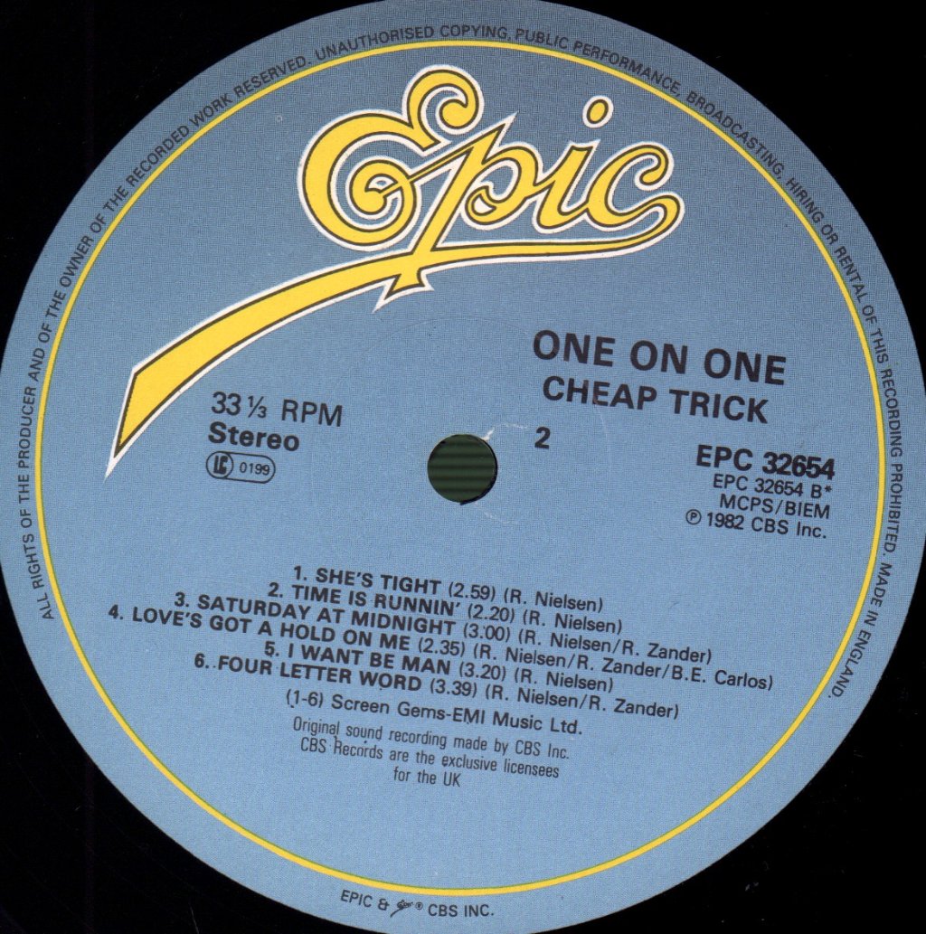 Cheap Trick - One On One - Lp