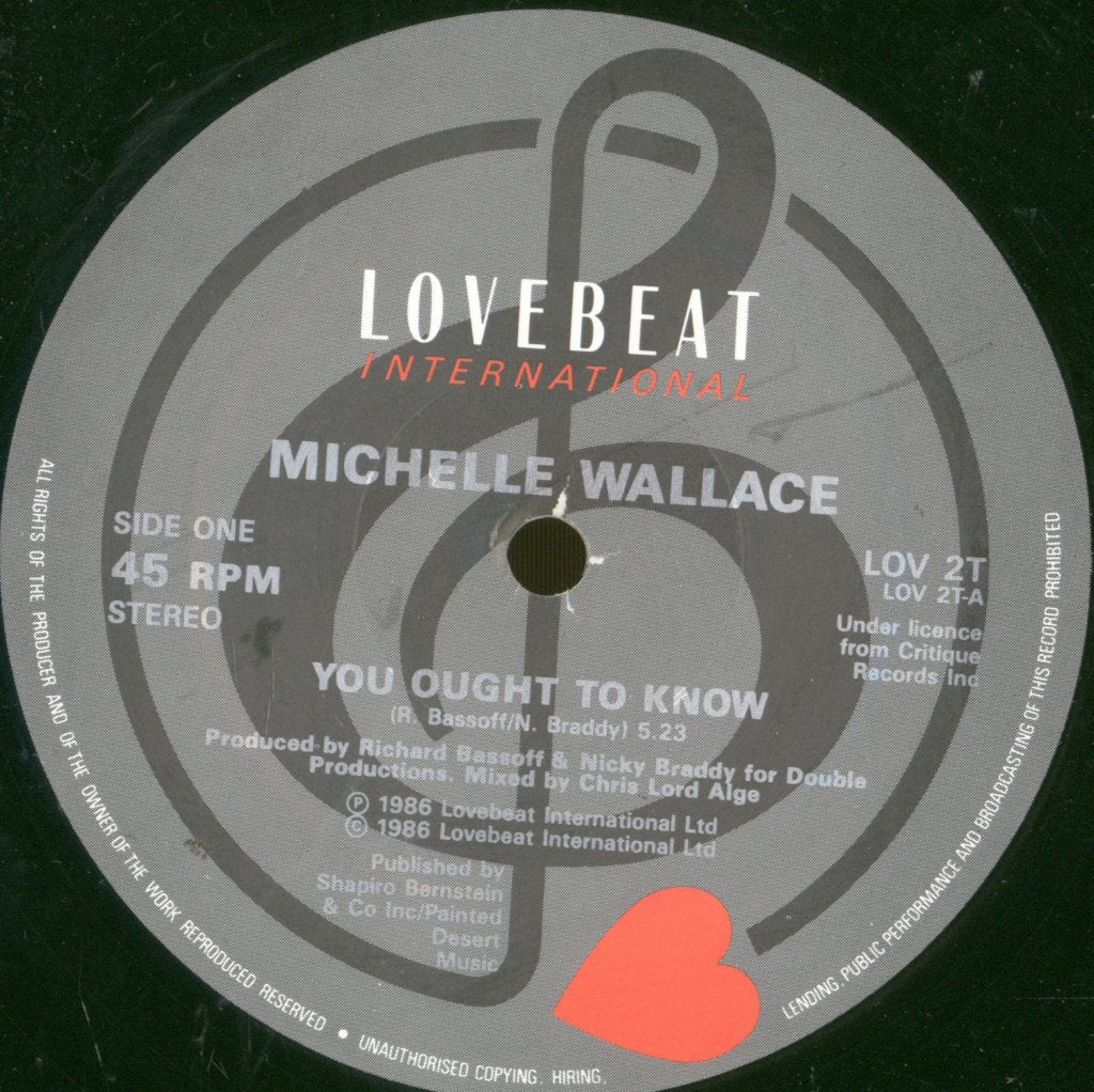 Michelle Wallace - You Ought To Know - 12 Inch