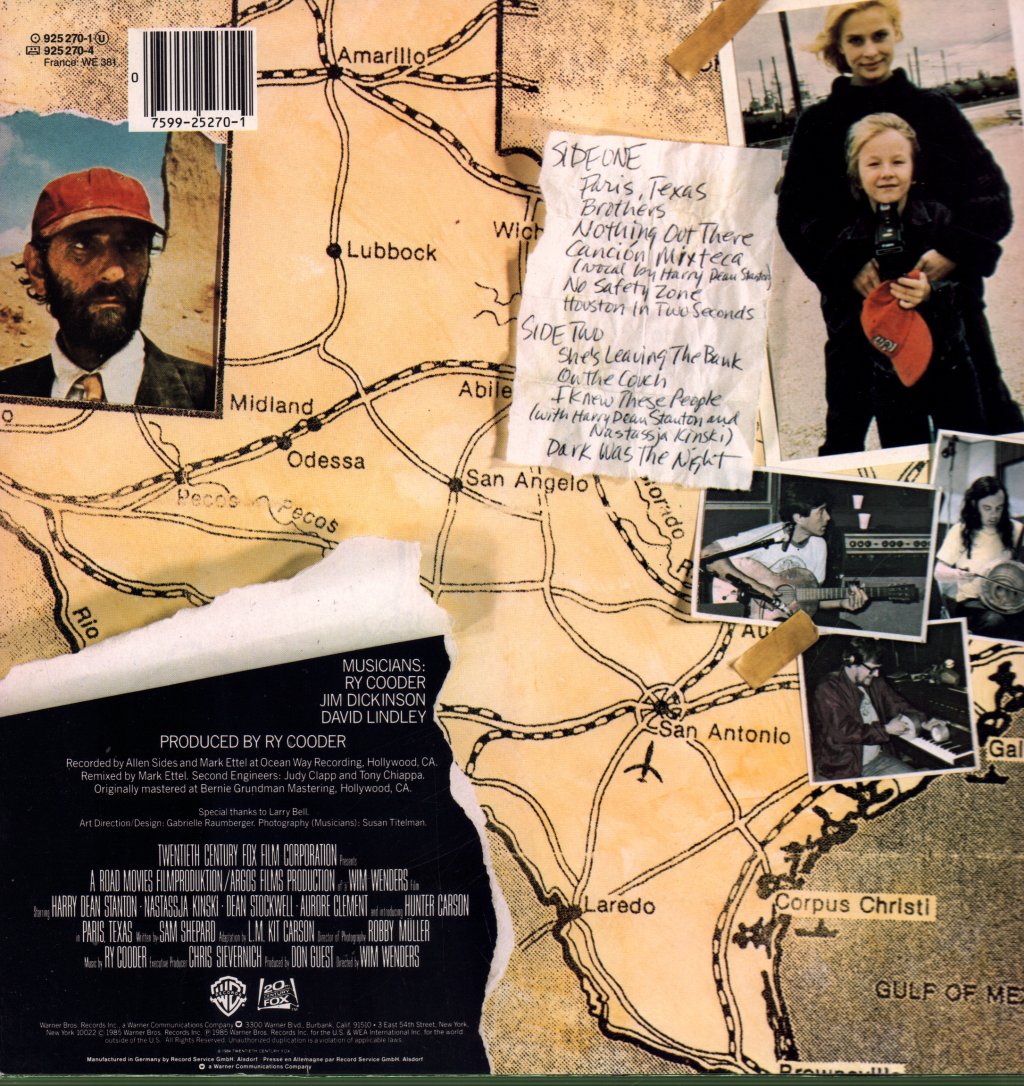 Ry Cooder - Paris Texas (Original Motion Picture Soundtrack) - Lp