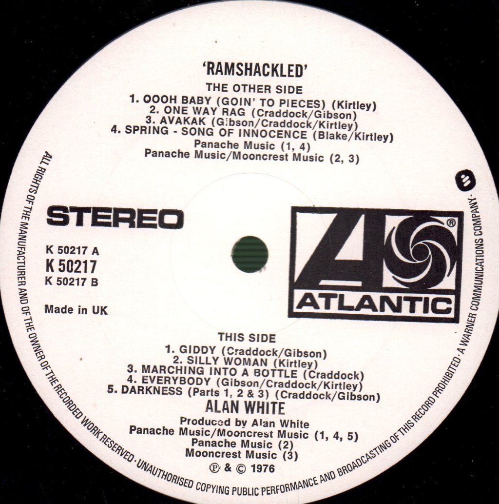 Alan White (Yes) - Ramshackled - Lp