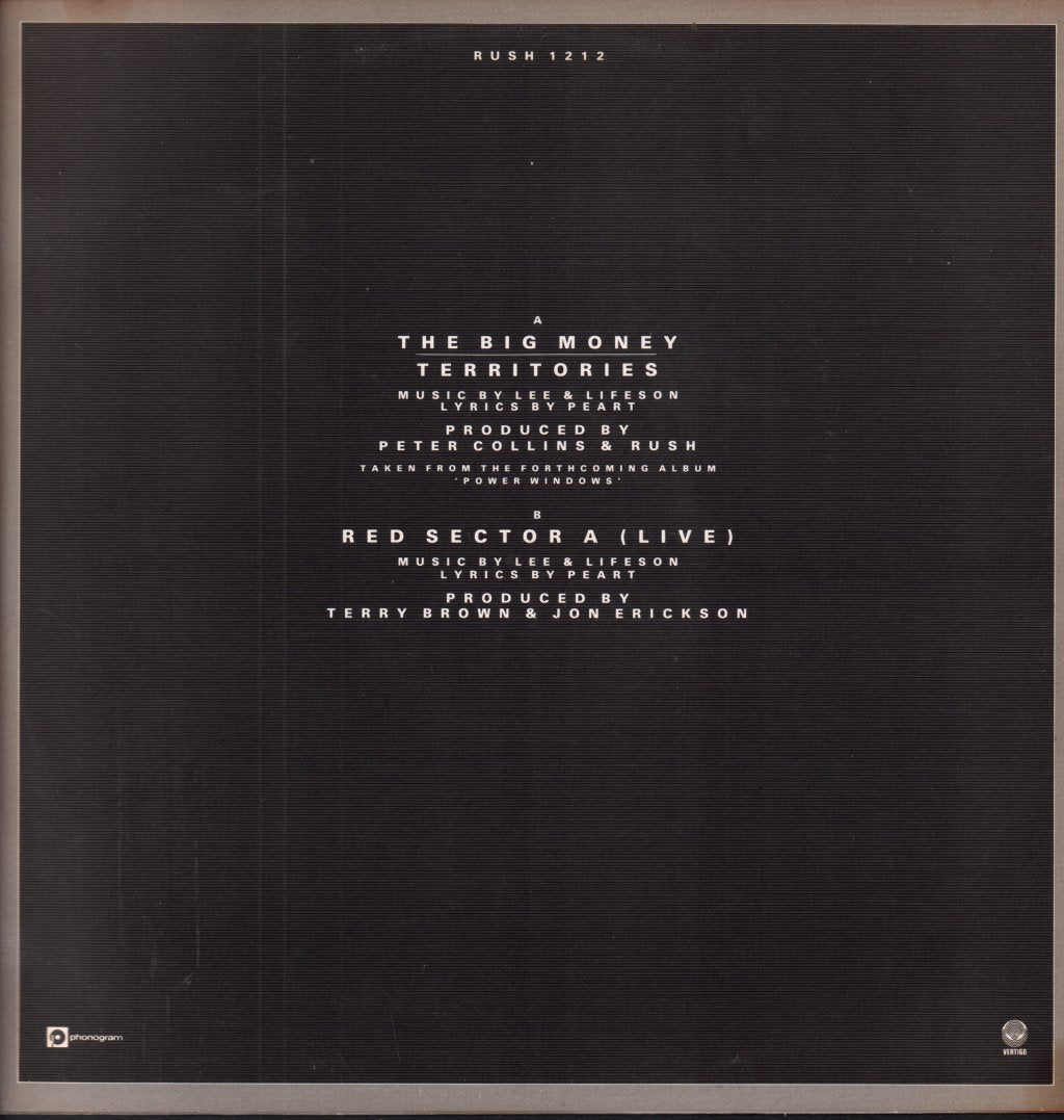 Rush - Big Money - 12 Inch