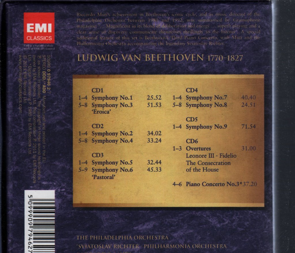 Ludwig Van Beethoven - Complete Symphonies - Cd Set