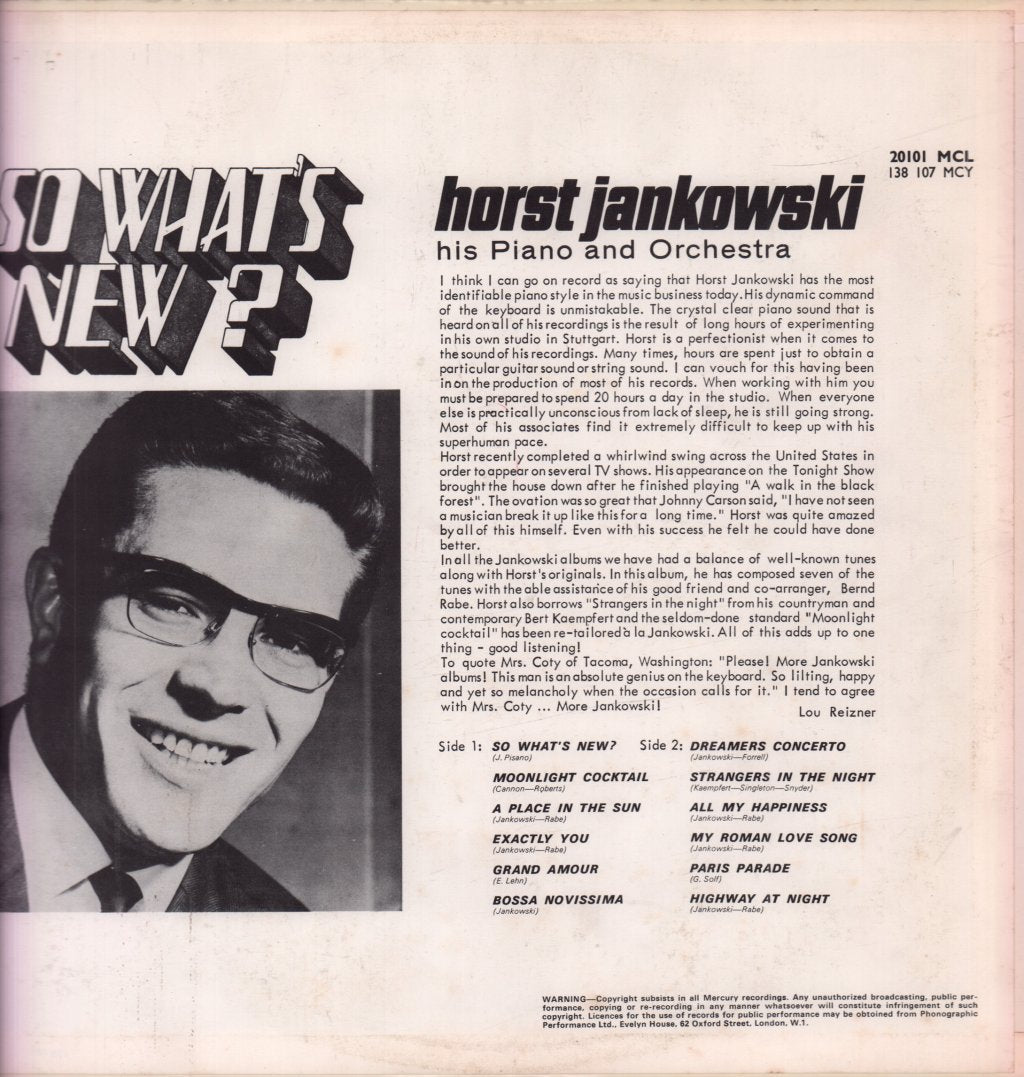 Horst Jankowski - So What's New? - Lp