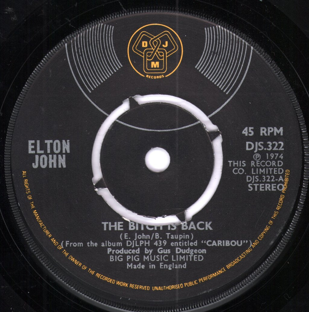 Elton John - Bitch Is Back - 7 Inch