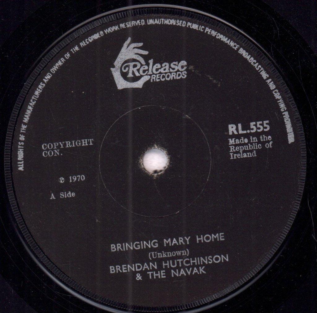 Brendan Hutchinson & The Navak - Bringing Mary Home - 7 Inch