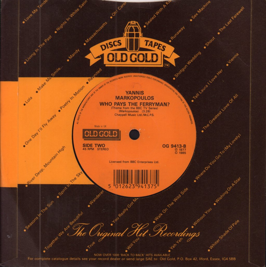 Ennio Morricone / Yannis Markopoulos - Chi Mai / Who Pays The Ferryman - 7 Inch