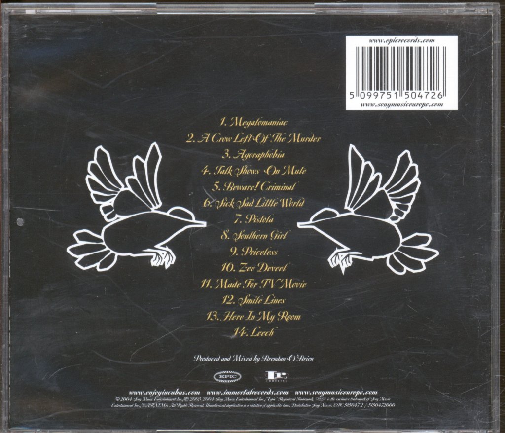 Incubus (Rock Group) - A Crow Left Of The Murder - Cd