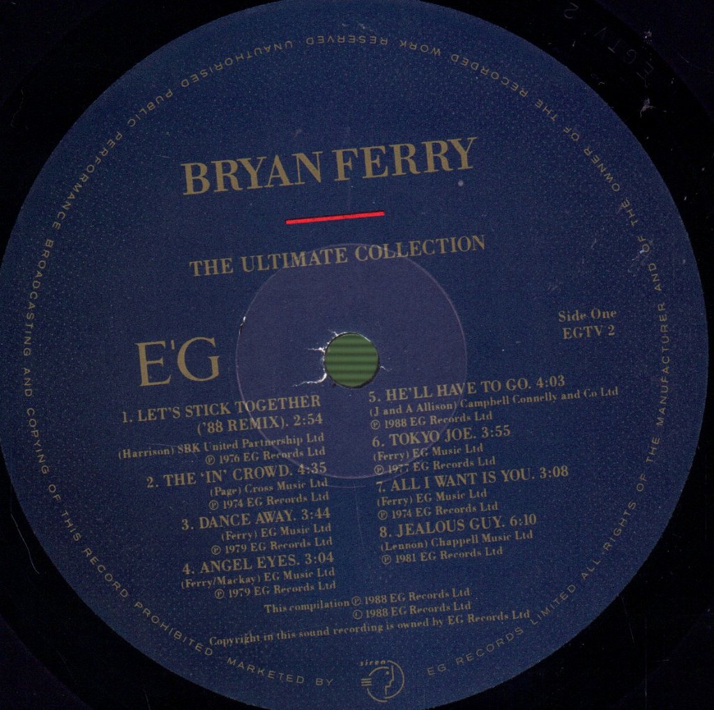Bryan Ferry And Roxy Music - Ultimate Collection - Lp