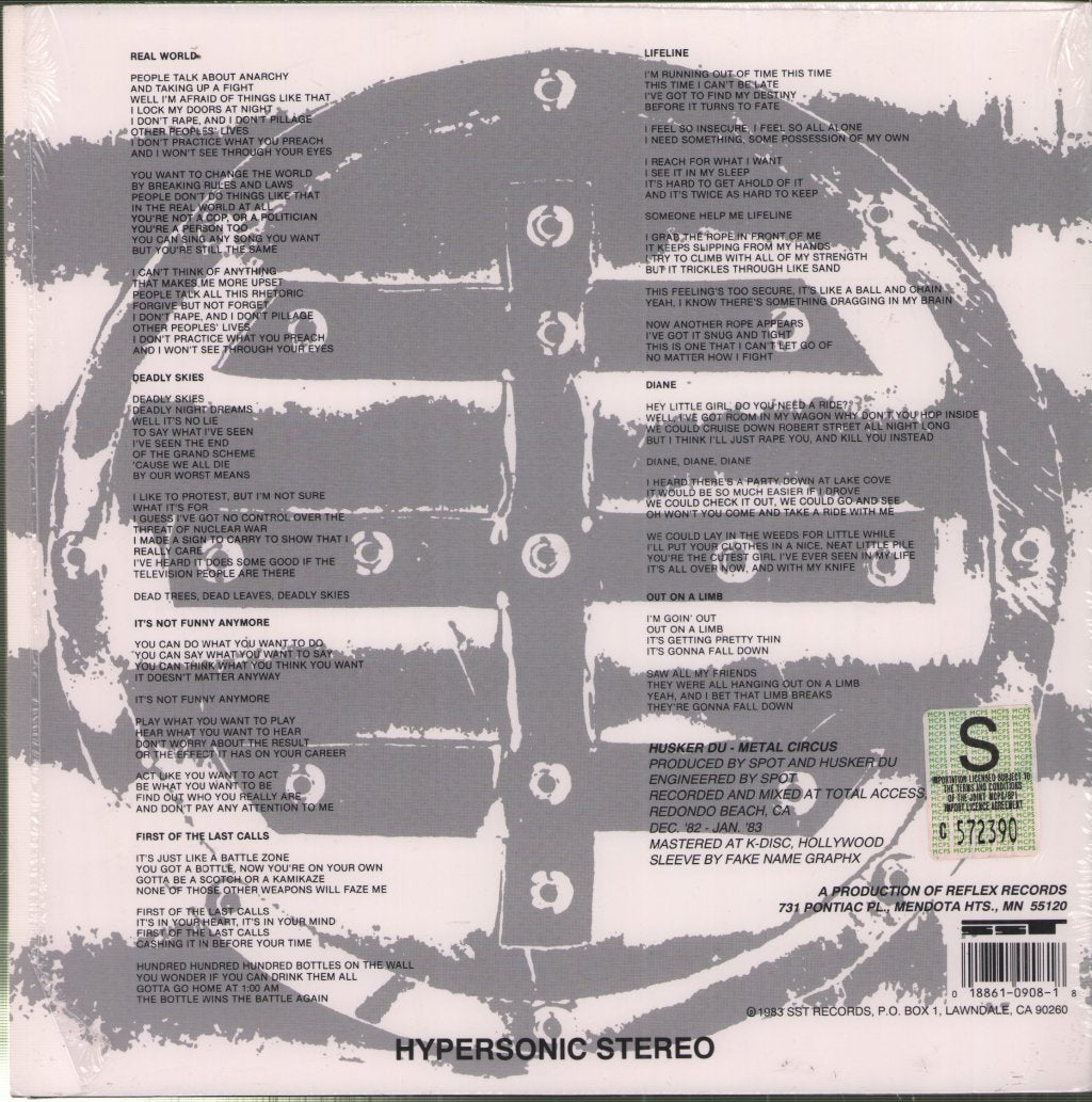 Hüsker Dü - Metal Circus - 10 Inch
