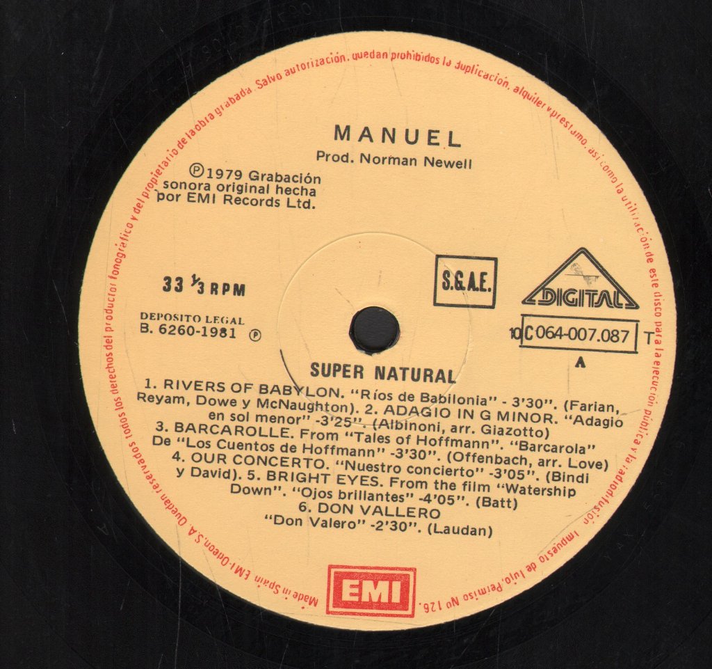 Manuel And His Music Of The Mountains - Super Natural - Lp