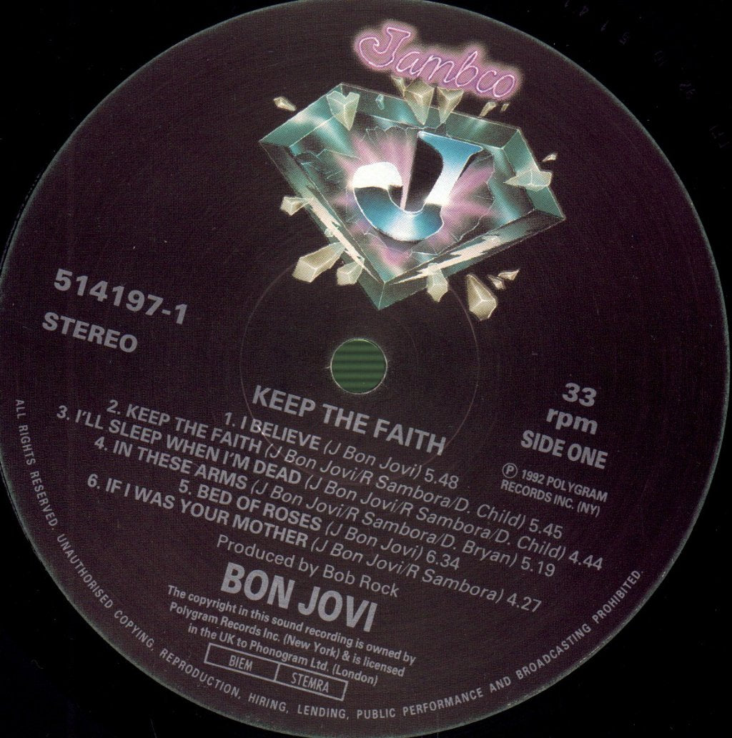 Bon Jovi - Keep The Faith - Lp