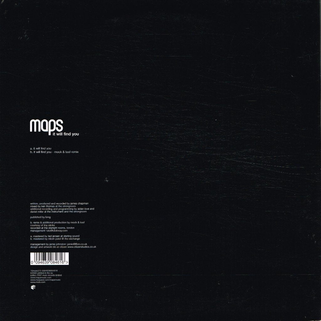 Maps - It Will Find You - 10 Inch