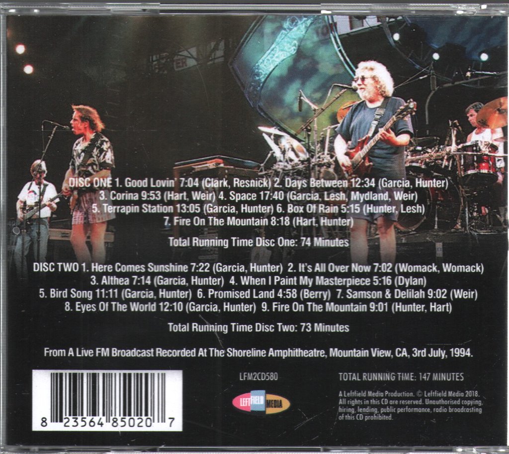 Grateful Dead - Mountain View 1994 - Double Cd