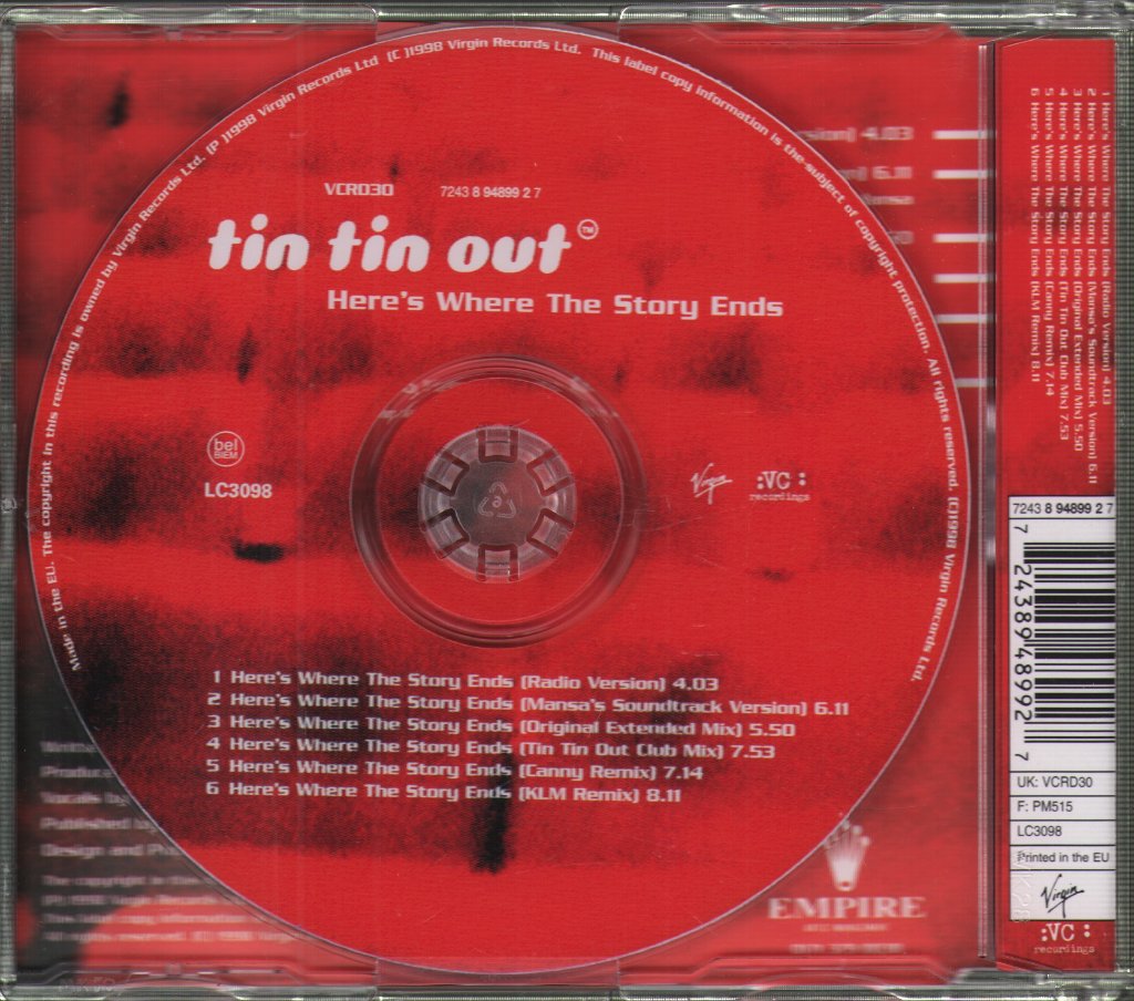 tin tin out featuring shelley nelson - Here's Where The Story Ends - Cd