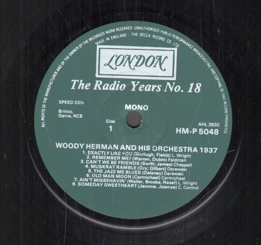 Woody Herman And His Orchestra - 1937 - Lp