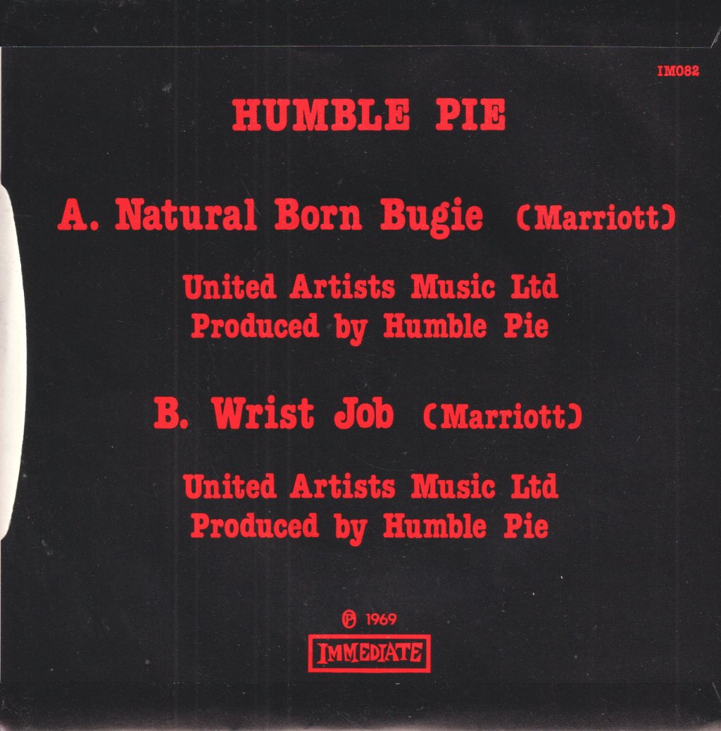 Humble Pie - Natural Born Bugie - 7 Inch