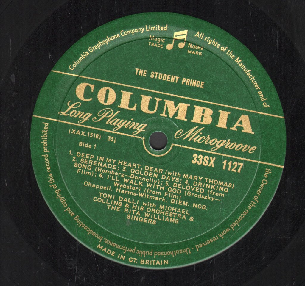 Toni Dalli - Student Prince And Other World Famous Songs - Lp
