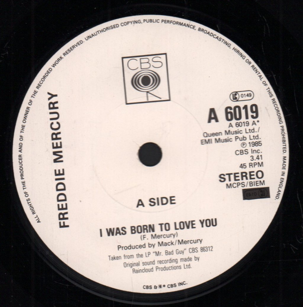 Freddie Mercury - I Was Born To Love You - 7 Inch