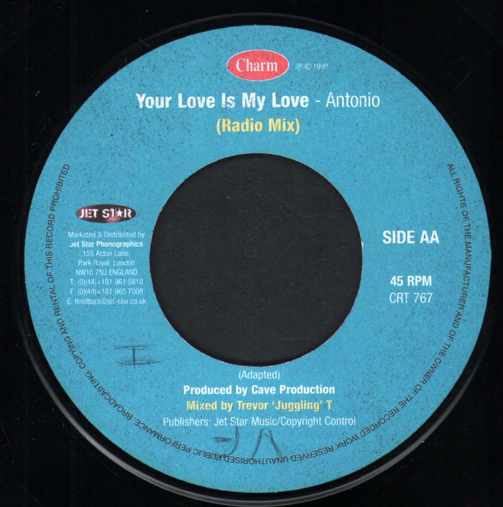 Antonio - Your Love Is My Love - 7 Inch